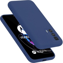 Cadorabo TPU Liquid Silicone Case Hülle für Motorola EDGE 20 PRO / EDGE S PRO (Motorola Edge 20 Pro, Motorola Edge S Pro), Smartphone Hülle, Blau