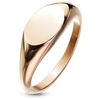 BUNGSA Partnerring Siegelring klassisch rosegold aus Edelstahl (Ring, 1-tlg), Damen Herren rot 62 (19.7)