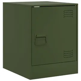 vidaXL Nachtschrank Olivgrün 34,5 x 39 x 44 cm Stahl