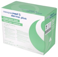 Sempermed® Operationshandschuh derma plus, Naturlatex, Naturlatex, steril, leicht gepudert, naturweiß, 1 Karton = 300 Paar, Größe XS (6)