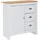 FineBuy Sideboard 79 x 81 x 35 cm Weiß / Eiche