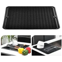 luxuskollektion Abtropfmatte Silikon 40 x 60 cm Schwarz