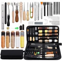 luxuskollektion Professionelles Leder-Werkzeug-Set mit Fadennahtrille,