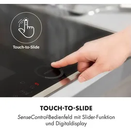 Klarstein Induktionskochfeld, Glaskeramik Kochfeld, Induktionskochfeld mit 4 Platten, Einbau-Induktionskochfeld mit Touch-Display, Digitalanzeige und Timer-Funktion, Schnelles Aufheizen, 7000 Watt