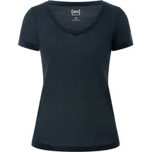 super.natural Damen Sierra140 V Neck T-Shirt (Größe M, blau)