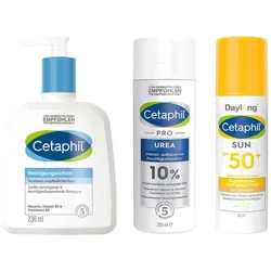 Cetaphil Pflegeset mit 10 % Urea: Reinigung & UV-Schutz