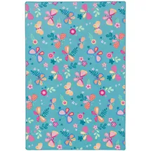 Snapstyle Kinder Spiel Teppich Schmetterling Türkis 160x200cm