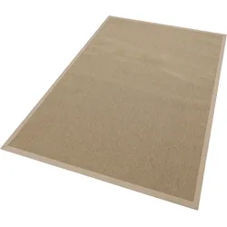 Teppich DEKOWE "Naturino Rips", beige (natur), B:160cm H:7mm L:230cm, Kunstfaser, Teppiche, Flachgewebe, Sisal-Optik, mit Bordüre, In- und Outdoor geeignet