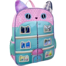 gabby's dollhouse Gabbys Dollhouse Kinder Rucksack 35cm mit magnetischem Deckel - Blau
