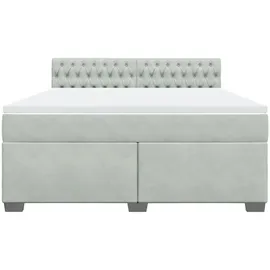 vidaXL Boxspringbett 180 x 200 cm Hellgrau