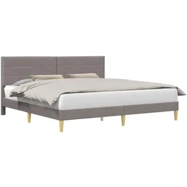 vidaXL Bettgestell 180 x 200 cm Taupe