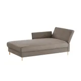 Nehl Liege Easy Mikrofaser 220 x 80 x 116 cm Grau mit Kopfteil