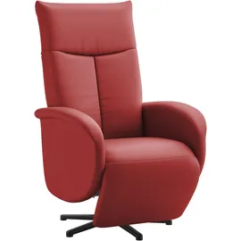 sit&more TV-Sessel Juma Kunstleder 75 x 110 x 82 cm rot mit Drehfunktion & Kopfteilverstellung