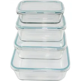 GOURMETmaxx Klick-it Frischhaltedose grün 1,05 l 4-teiliges Set