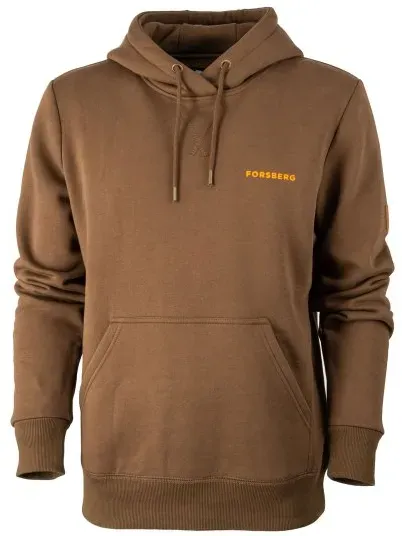 FORSBERG brauner Hoodie mit Logo auf Brust und Rücken  / braun/orange / L