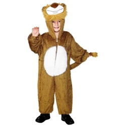 Smiffys Kostüm Tierkostüm Löwe, Tierisch niedlicher Kostümoverall für Kinder braun 134-140