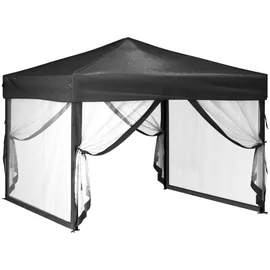 vidaXL Partyzelt Faltbar mit Mesh-Seitenwänden Anthrazit 3x3 m