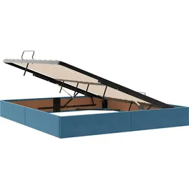 vidaXL Bett 160 x 200 cm Dunkelblau