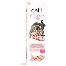 catit Groovy Zappelfisch Katzenspielzeug pink