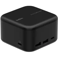 Belkin Connect USB-C-6-in-1-Core-GaN-Docking-Station (130 W), 96 W PD für Peripheriegeräte, USB-C, USB-A, Gigabit-Ethernet, HDMI-4K-Anschlüsse zum Gamen, für MacBook Pro, Windows-Laptops, Chromebook