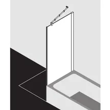 Kermi Pasa XP Seitenwand verkürzt neben Badewanne PXTVD075161AK 75x160cm, silber mattglanz, ESG klar