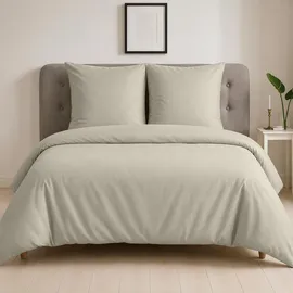 Traumschlaf Uni Feinbiber Beige 155 x 220 cm + 80 x 80 cm