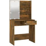 vidaXL Schminktisch mit LED Räuchereiche 74,5x40x141 cm
