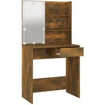 vidaXL Schminktisch mit LED Räuchereiche 74,5x40x141 cm