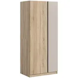 Livetastic Drehtürenschrank OAKLAND 80 x 183 x 53 cm Sonoma Eiche