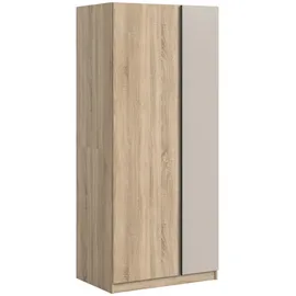 Livetastic Drehtürenschrank OAKLAND 80 x 183 x 53 cm Sonoma Eiche
