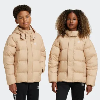 Adidas Outdoorjacke ADIDAS ORIGINALS "DOWN JACKET ELO", Kinder, Gr. 164, beige (magic beige), Obermaterial: 100% Polyamid. Wattierung: 80% Daunen, 20% Federn, sportlich, Jacken