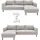 TRENDMANUFAKTUR Ecksofa Cord 2-Sitzer Grau