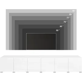 OTTO home Denver TV-Lowboard 219,6 cm Schwarz/Braun Holzwerkstoff