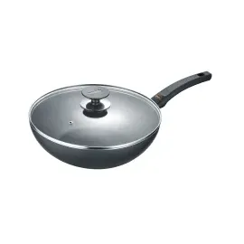 Berndes Wokpfanne mit Glasdeckel 30 cm, Aluminium, schwarz - Special+