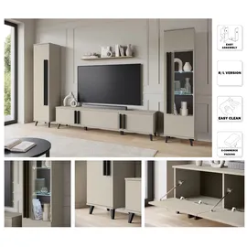 INOSIGN »Helsinki, Modernes Set mit verglaster Vitrine« Komplett-Set, 4 Stk. tlg., braun