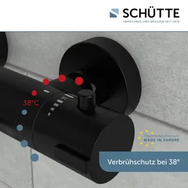 Schütte London Badewannenarmatur Thermostat Schwarz Matt