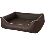 CopcoPet Rocco Hundebett Hundesofa Wendebett Kunstleder XXL ca. 125 x 100 cm Dunkelbraun