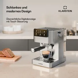 Klarstein SteelPresso Touch Siebträgermaschine Edelstahl