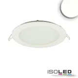 ISOLED Downlight, 12W, rund, ultraflach, blendungsreduziert, weiß neutralweiß, dimmbar CRI90