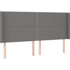 vidaXL Boxspringbett mit Matratze & LED Dunkelgrau 200x200 cm Stoff