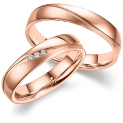 Trauring MARRYA "Titan Ringe Trauringe Eheringe Partnerringe" Gr. 64, rosa (damen ring, rosé), Fingerringe, Damen, 64, Titan