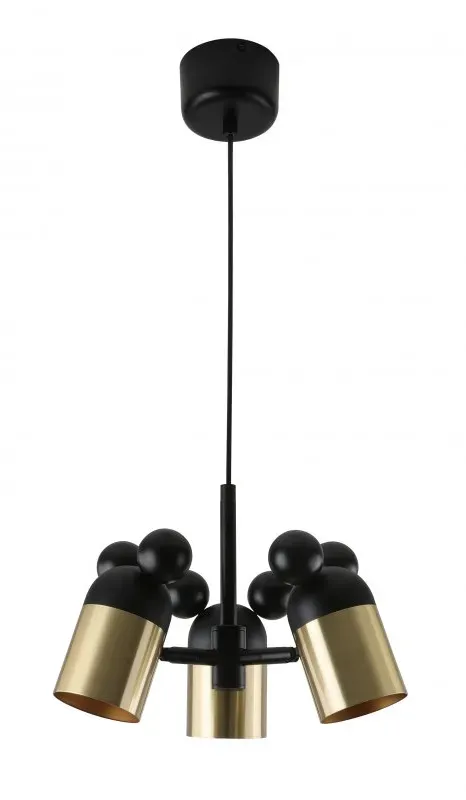 GTV Deckenleuchte MOUSE II 25W 3-flammig IP20 - gold/schwarz (ohne Leuchtmittel)