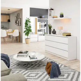 Akord Kommode K140 138 x 77 x 40 cm Weiß