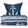 SCHIESSER Marina Gestreift Dunkelblau 155 x 220 cm + 80 x 80 cm