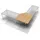 hjh OFFICE PRO Trapezplatte 120 x 120 cm Eiche/weiß