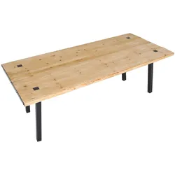 Esstisch MCW-L75, Tisch Esszimmertisch, Industrial Massiv-Holz MVG-zertifiziert 200x90cm, natur