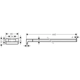 Hansgrohe AddStoris Handtuchstange zweiarmig Bronze 41770140