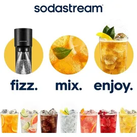 Sodastream Gaia schwarz + PET-Flasche + Zylinder
