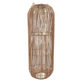 Formano Laterne Rattan Metall 60 cm 3 LED Birnen braun