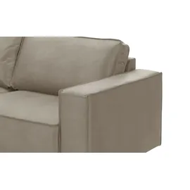 Soho Eckcouch Leder 3-Sitzer Braun